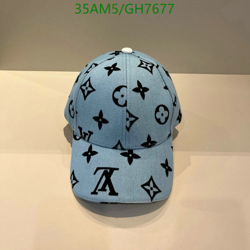 Louis Vuitton Monogram Baseball Cap in Light Blue Denim - Stylish & Adjustable