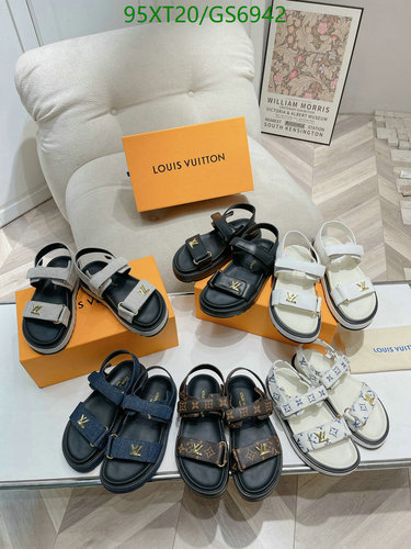 Louis Vuitton Women's Cowhide Platform Sandals - Stylish & Comfortable EU35-42