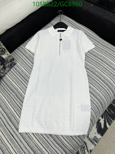 Louis Vuitton White Cotton Polo Dress with Zipper Detail - Comfortable & Stylish