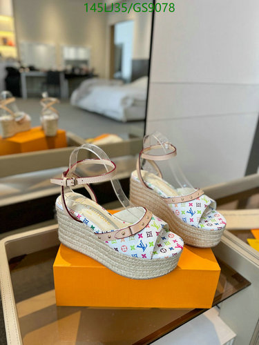 Louis Vuitton Women's Multicolor Monogram Espadrille Platform Wedges