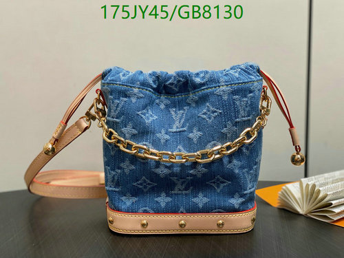 Louis Vuitton Denim Monogram NeoNoe MM Handbag - Elegant Bucket Bag for Women