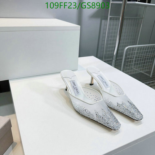 Jimmy Choo Women's Embellished Mules with Crystal Detailing, 5.5CM Heel