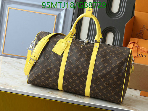 Louis Vuitton Keepall Bandouliere 50 Monogram Coated Canvas Travel Bag