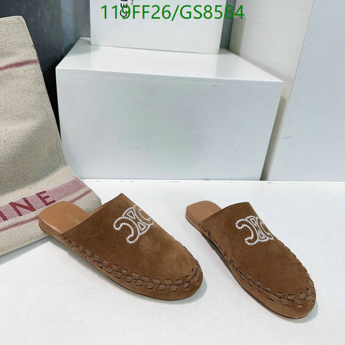 Celine Women's Suede Triomphe Mules - Comfortable Slip-On Loafers