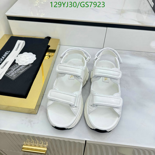 Chanel Women's White Sheepskin Velcro Strap Sporty Sandals - Ultimate Comfort