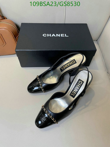 Chanel Women's Slingback Pumps - Black Sheepskin & Leather Sole Heels