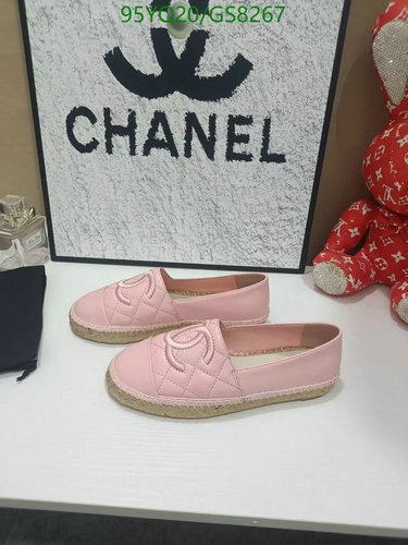 Chanel Women's Pink Sheepskin Espadrilles GS8267, Sizes EU34-42