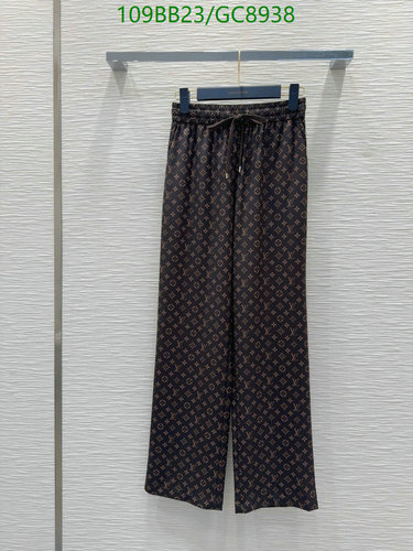 Louis Vuitton Monogram Print Wide-Leg Trousers for Women - Comfortable & Stylish
