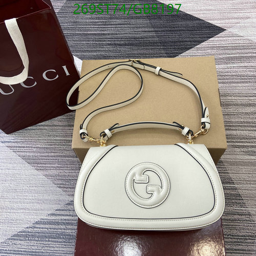 Gucci Interlocking G Shoulder Bag - Elegant White Leather Crossbody Handbag