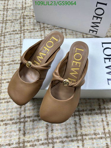 Loewe Women's Sheepskin Mules: Comfortable Square Toe Heeled Slippers