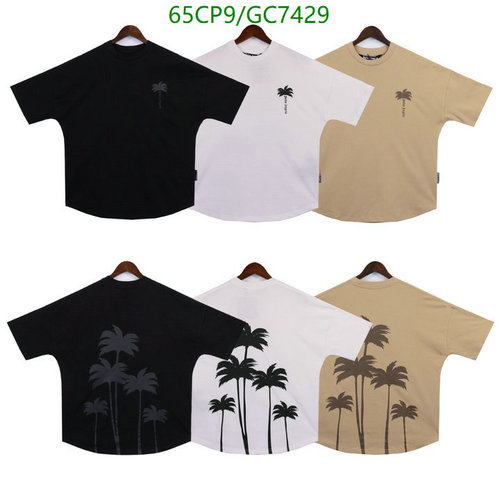 Palm Angels Casual Men's Short Sleeve T-Shirt with Palm Tree Print