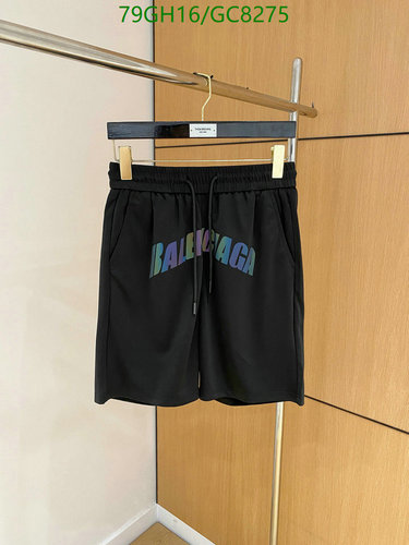 Balenciaga Men's Cotton Shorts with Reflective Logo - Stylish and Comfortable