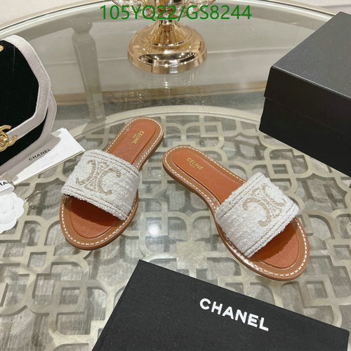 Celine Women's Triomphe Flat Sandals - Luxurious Genuine Leather Sliders