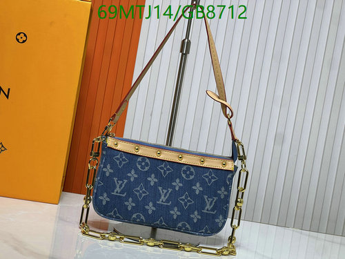 Louis Vuitton Denim Leather Pochette: Stylish & Versatile Shoulder Bag for Women