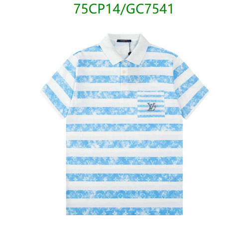 Louis Vuitton Monogram Striped Polo Shirt - Short Sleeve Casual Top