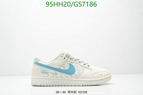 Nike x Stüssy Dunk Low Pro SB 'Cream Light Blue' Leather Sneakers