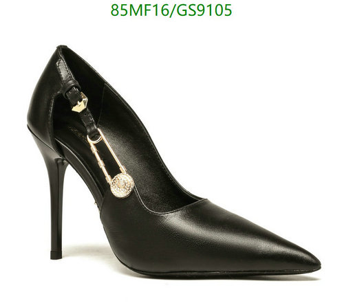 Versace Women's Medusa Embellished Black Leather Pointed-Toe Pumps