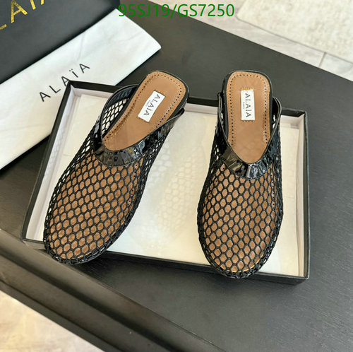 ALAIA Women's Mesh Mules - Breathable Sheepskin & Cowhide Slip-On Shoes