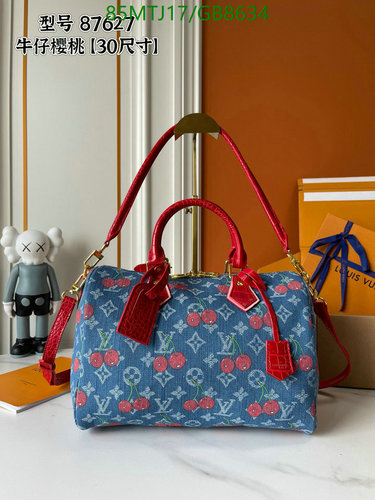 Louis Vuitton Speedy Cherry Denim Bag - Stylish & Spacious Handbag for Women