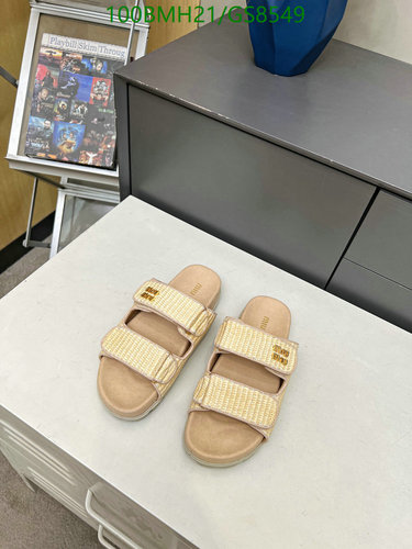 Miu Miu Women's Sheepskin Flat Sandals - Comfortable & Stylish Slip-Ons