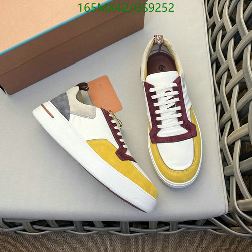 Loro Piana Men's Cowhide Sneakers - Premium Multi-Color Casual Lace-Up Shoes