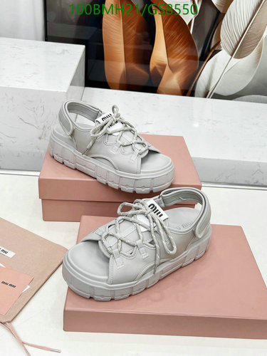 Miu Miu Women's Lycra Platform Sandals with Lace-Up Design