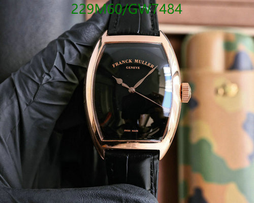 Franck Muller Curvex Rose Gold Black Dial Automatic Mechanical Watch