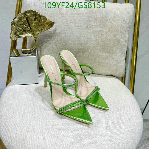 Gianvito Rossi Women's Stiletto Mules with Crystal Straps - Green