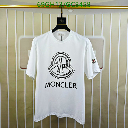 Moncler Men's Signature Logo Cotton T-Shirt - Short Sleeve Crew Neck Top