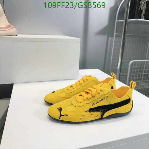 Balenciaga Unisex Yellow Cow Suede Sneakers - Comfortable & Stylish Shoes