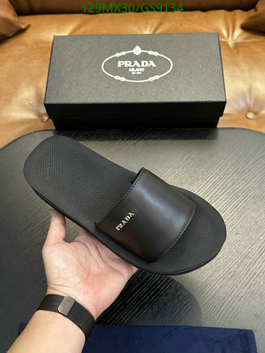 Prada Men's Luxurious Black Cowhide Slides - EU 39-44 - Premium Comfort