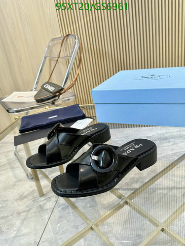 Prada Women's Black Leather Criss-Cross Strap Mules - Comfortable & Stylish