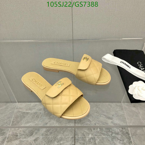 Chanel Women's Quilted CC Logo Slides - Sheepskin Leather Sandals
