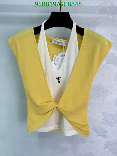 Dior Knitted Halter Top with Twisted Front - Chic Sleeveless Design