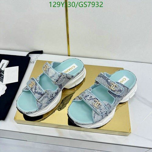 Chanel Women's Stylish Snake Print Platform Sandals - Luxurious Sheepskin Comfort