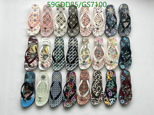 Tory Burch Women's Stylish Printed Flip-Flops - Comfortable Beach Sandals