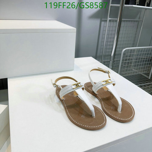 Celine Women's Triomphe Thong Sandals - Comfortable Leather Flats