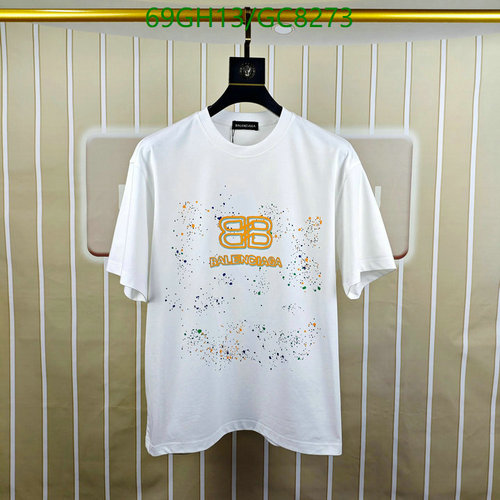 Balenciaga Men's Cotton T-Shirt with Graphic Logo - Stylish and Comfortable