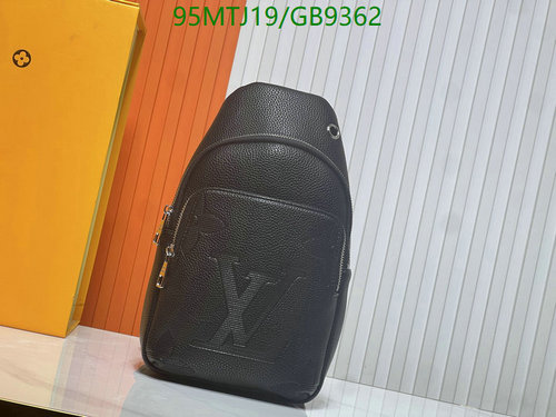 Louis Vuitton Avenue Sling Bag in Black Grained Leather - Compact & Stylish
