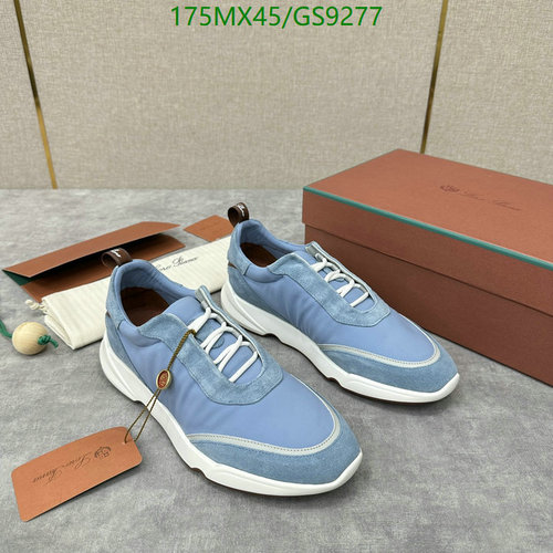 Loro Piana Men's Blue Walk Suede and Technical Fabric Sneakers