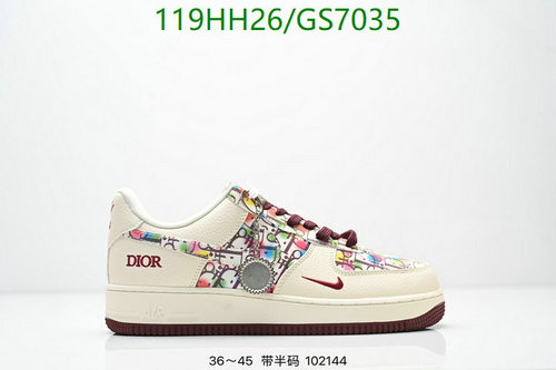 Dior x Nike Air Force 1 Low Unisex Sneakers - Colorful Monogram Design
