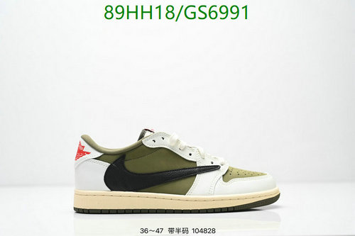 Air Jordan 1 Low Olive Travis Scott Premium Sneakers - Unisex Genuine Leather