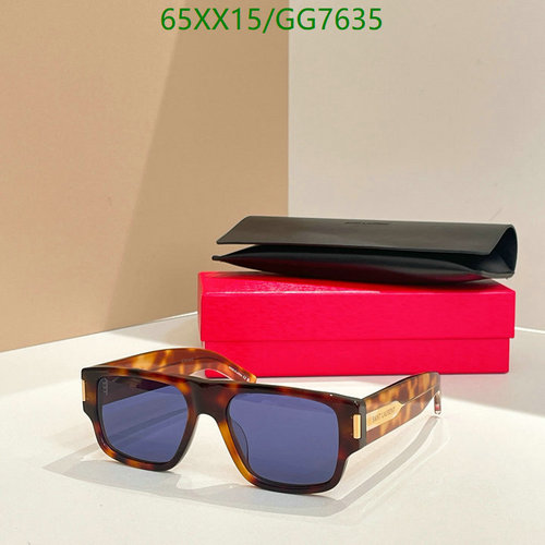 Yves Saint Laurent Brown Tortoiseshell Rectangular Sunglasses with Blue Lenses