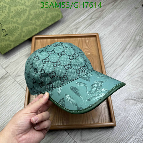 Gucci GG Canvas Baseball Cap with Leaf Print Visor - Stylish & Adjustable Hat