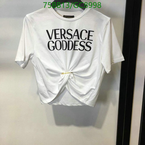Versace Goddess Cropped T-Shirt - Comfortable Cotton Tee for Women