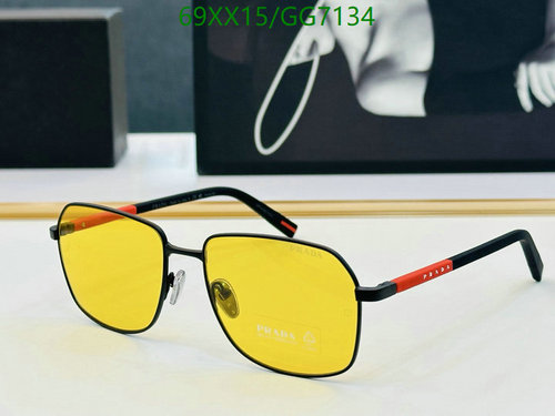 Prada Square Frame Yellow Lens Sunglasses for Stylish Eye Protection