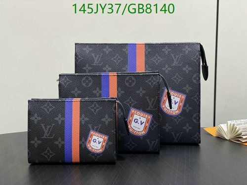 Louis Vuitton Monogram Eclipse Pouch Set - Sophisticated Coated Canvas Trio