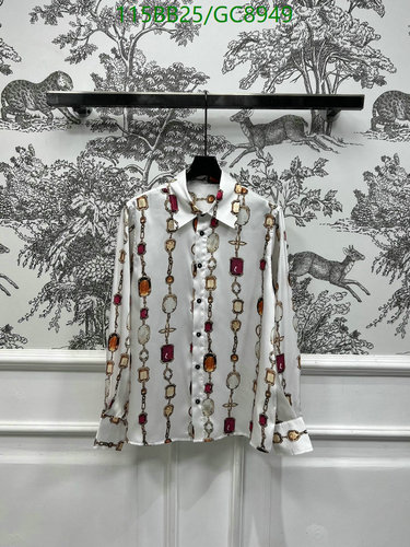 Elegant Chain Print Long Sleeve Blouse for Women - Stylish Button-Up Shirt