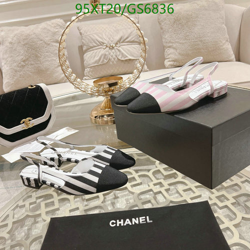 Chanel Women's Slingback Flats - Pink & White Stripe, Black Toe 6 Chanel Women's Slingback Flats - Pink & White Stripe, Black Toe