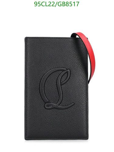 Christian Louboutin Loubifa Phone Pouch Black Leather Crossbody Bag
